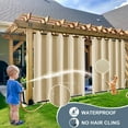 thumbnail image 3 of Lapalife Outdoor Curtains for Patio Waterproof 71 x 84 in Windproof Grommet & Back Tab Thermal Insulated Keep Privacy for Yard Porch, 1 Panel, 3 of 8