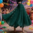thumbnail image 2 of Wdgfv Womens Cotton 5 Tiered A Line Pleated Maxi Skirt Long Boho Gypsy Dance Skirts, 2 of 4