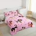 thumbnail image 3 of Castle Fairy Children Girls Teens Cartoon Dachshund 3-Piece Full Size Comforter Sets,Love Heart Print Bedding Comforter Set,Kawaii Pets Lightweight Bedding Sets,Super Cozy Room Decor, 3 of 8