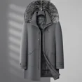 thumbnail image 4 of Chaqueta de plumón con cuello de piel extraíble para hombre, abrigos masculinos para invierno, ropa de diseñador para hombre, chaqueta acolchada para hombre, saco informal para el frío para hombre, 4 of 4