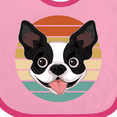 thumbnail image 4 of Inktastic Boston Terrier Dog Retro Sunset Boys or Girls Baby Bib, 4 of 4