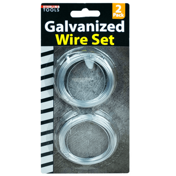 2 Pack Galvanized Wire Set, Durable, Rust Resistant 35 Ft Rolls for Gardening, Fencing, Crafting, Repairs, Versatile, Weather Resistant, Ideal for Indoor, Outdoor Use, Reinforcement Tasks, Silver