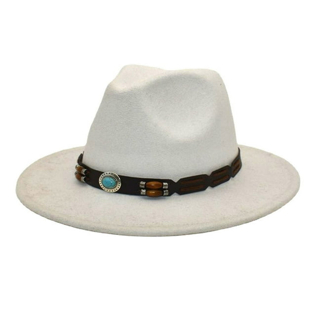 Bucket Hats Adults Unisex Retro Western Cowboy Riding Hat Leather Belt Wide Cap Straw Hat Bucket Hats
