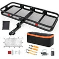 thumbnail image 2 of Acekid 60"x24"x6"Hitch Mount Cargo Carrier Basket 500 Lbs Capacity Net and Straps Fits 2 Inch Receiver with Bag, 2 of 7