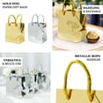 thumbnail image 4 of Efavormart 12 Pack | 5" Shiny Metallic Silver Foil Paper Gift Bags With Handles, Small Party Favor Goodie Bags, 4 of 5