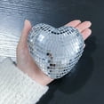 thumbnail image 4 of MORESEC under $5 Heart Shaped Mirror BallHeart Shaped Stage Mirror Ball Hanging Decor for Party Room Wedding Garden, Reflective Disco Ball Handmade Gift, 4 of 9
