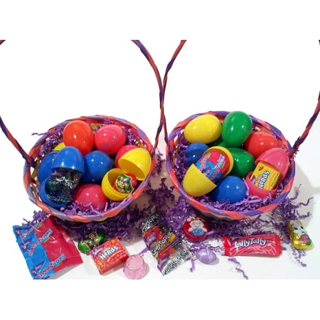 Bulk Hunt Filled Easter Eggs Quality Brand Candy Chocolate & Toys, Solid Colors