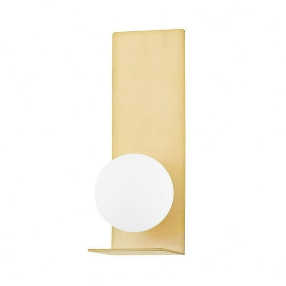 -4W 1 Led Wall Sconce in Transitional Style-4.5 inches Wide By 14 inches High-Aged Brass Finish Bailey Street Home 735-Bel-4488899