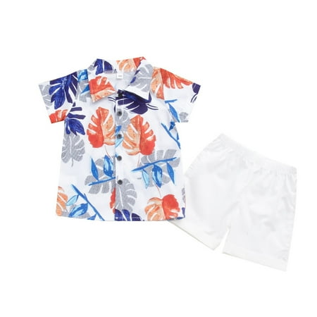 

ZIZOCWA Baby Boys Outfits & Clothing Sets Kids Toddler Baby Boys Short Sleeve Print Shirt Tops Solid Shorts Pants Outfit Set 2Pcs Sweat Outfit Toddler Boys 6 Months Winter Outfits Clothes Size 7 Bo