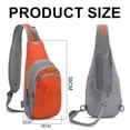 thumbnail image 2 of Hukapapa Bolso de pecho para deportes al aire libre, bolso de hombro para ciclismo, bolso de pecho para montañismo y ocio, color naranja, 2 of 5