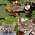 thumbnail image 4 of Western Texas Star Vintage Round Tablecloth for 45-54 Inch Tables,Fitted Table Cover with Elastic Edge,Retro Farmhouse Gray Brown Wooden Waterproof Outdoor Table Cloth Protector for Patio Dinner, 4 of 9