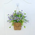 thumbnail image 3 of Clearance!Spring Artificial Flowers,Wildflowers Door Hanging Basket Wreath Home Outdoor Indoor Window Festival Wreath for Front Door for Porch Farmhouse Wedding Home Decor(15.8"*9.9"), 3 of 8