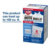 Enoz Old Fashioned Moth Balls, Naphthalene Balls, Single-Use Packets, 8 oz, 4 Pack