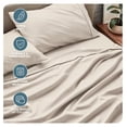 thumbnail image 4 of Twin XL Sheet Set - 1800 Ultra-Soft Microfiber Twin Extra Long Bed Sheets - Double Brushed - Deep Pockets - Easy Fit - Extra Soft - 3 Piece Set - Bed Sheets & Pillowcases (Twin XL, Wheat), 4 of 9