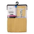 thumbnail image 6 of Mainstays 3 Pieces Waffle Weave Tier Set Golden Curry, BCI Cotton, Polyester, Recycled Poly, 56"W x 14"L, Indoor Curtain, Adult, 6 of 6