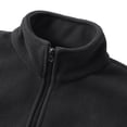 thumbnail image 5 of USNSM Mens Zip Up Sweatshirt Mock Neck Track Jacket Lightweight Fleece Full Zip No Hood Athletic Casual Long Sleeve Jackets with Pocket Black XXXL, 5 of 9