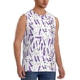 thumbnail image 2 of Haiem Men's Lavender Flowers Print Tank Tops Summer Sleeveless Cut Off Workout T-Shirts Fitness Vest Athletic Undershirts-Small, 2 of 8
