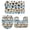 Blue, variant on 3 Piece Bathroom Rug Set, Brown Blue Wood Grain Non Slip Bath Mat with Contour Toilet Mat and Lid Cover, Dog Paw Absorbent Soft Shower Mats for Bathroom