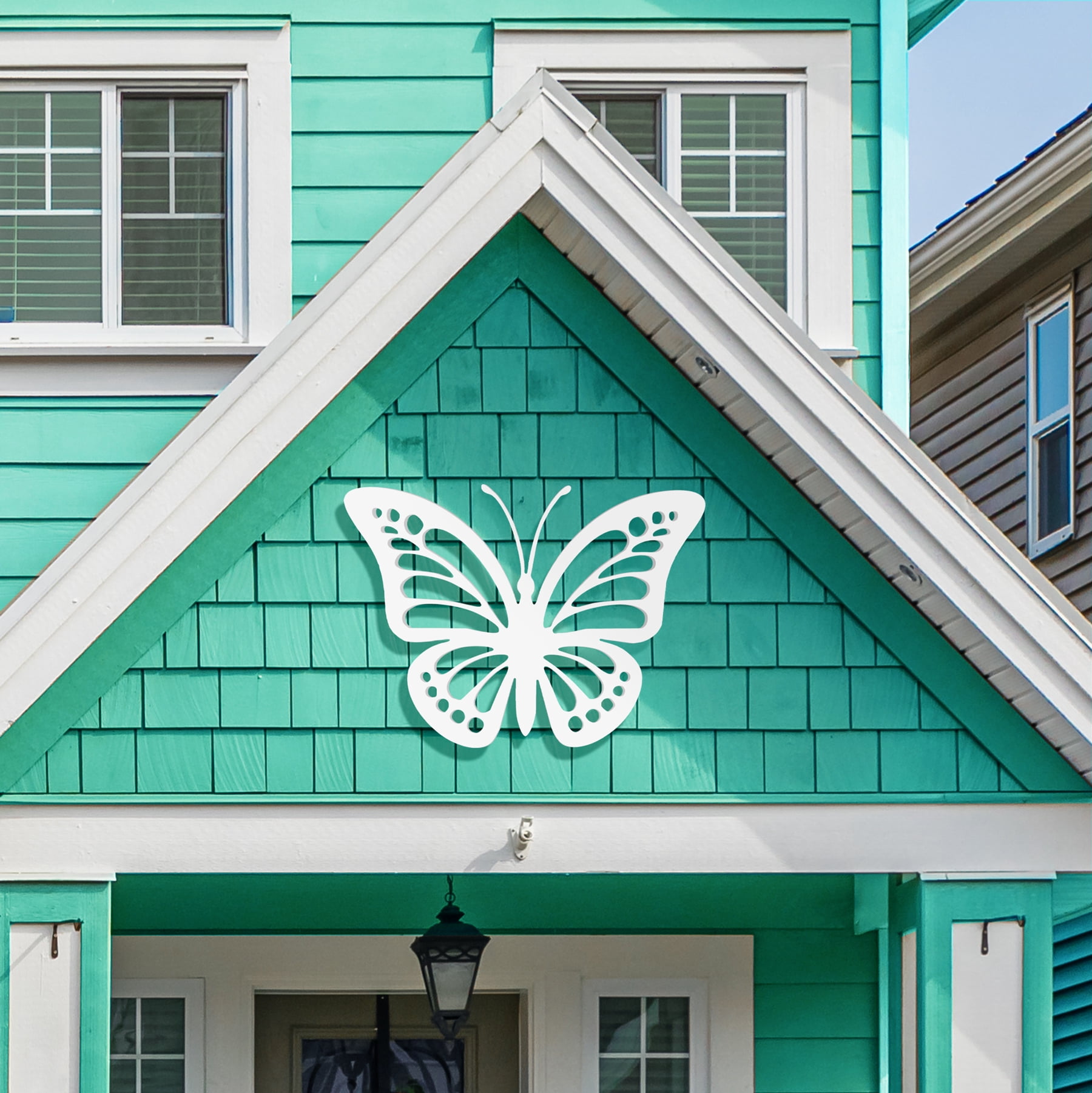JennyGems Outdoor Butterfly Wall Decor – PVC Butterfly Hanging Sculpture for Garden Yard, Patio, Shed, Fence, Balcony, Weatherproof Inside Outside Sign, 4 Foot
