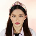 thumbnail image 2 of Diadema anudada con patrón floral de Unique Bargains, estilo clásico y casual para mujeres y niñas, color rosa 5.20"x2.36", 2 of 7