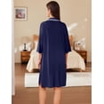 thumbnail image 2 of Ekouaer Women Zipper Robe Lightweight House Coat Zipper Front Short Bathrobes Soft Nightgown with Pockets, 2 of 6