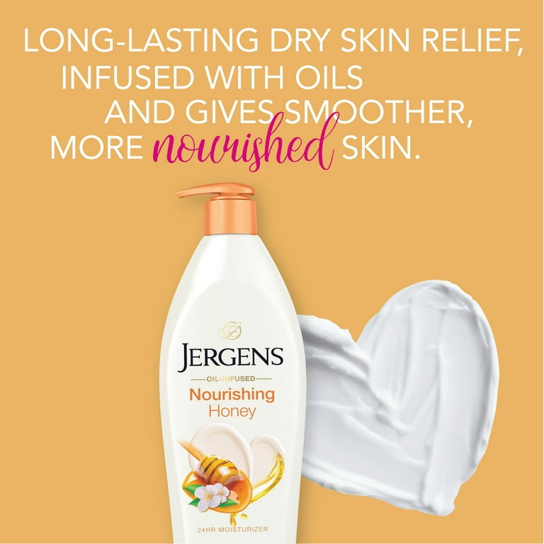 Jergens Hand and Body Lotion, Nourishing Honey Moisturizer for Dry