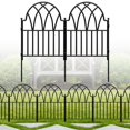 thumbnail image 1 of Cerca de jardín arqueada de metal LATIHUUM, 60 cm de alto x 3,2 m de largo, sin excavar, 1 of 8