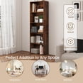 thumbnail image 6 of Costway 2 PCS 5-Tier Freestanding Open Bookshelf with 2 Anti-tipping Devices for Living Room Rustic Brown, 6 of 10