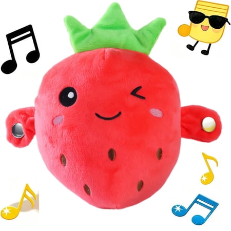 Baby Musical Sensory Toy nteractive Musical Plush Toy with Sounds，Sensory Activity Learning Educational Kid Toy Fun Christmas Gifts Suitable for Multiplayer interaction，strawberry，Bag packaging