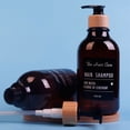 thumbnail image 2 of Prettyui Bathroom Soap Pump Dispenser Shampoo Bottle Kitchen Dish Wood Pump Bottle Refill Shower Gel Hand Liquid Container Black 300ML/10.14oz, 2 of 2