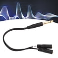 thumbnail image 1 of Cable de Sonido Divisor Y, Pérdida de Señal de 6.35 mm Mono Macho A Dual de 3.5 mm Hombra Dual 1/8 Pulgadas Femenino A 1/4 Pulgada Cable de Divisor y Cable de divisor Masculino, 1 of 7