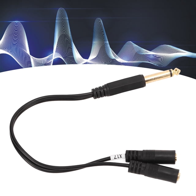 Cable de Sonido Divisor Y, Pérdida de Señal de 6.35 mm Mono Macho A Dual de 3.5 mm Hombra Dual 1/8 Pulgadas Femenino A 1/4 Pulgada Cable de Divisor y Cable de divisor Masculino