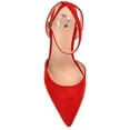 thumbnail image 5 of Journee Womens Tyyra Buckle High Block Heel Pointed Toe Pumps, Widths Available, 5 of 10