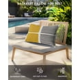 thumbnail image 4 of Pack of 4 Outdoor Lumbar Pillow Covers 11x16 Inch, Yellow Waterproof Throw Pillow Covers Set, Modern Painting Farmhouse Striped Abstract Art Decorative Cushion Cases for Patio Porch Car, 4 of 7