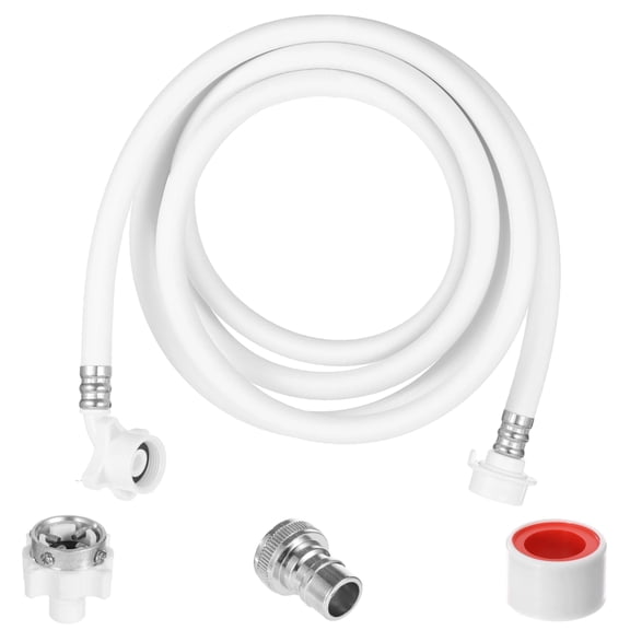 Portable Washing Machine Drain Hose, Universal Discharge Water Pipe with Quick Connect Fittings, Replacement Drain Extension Kit, Compatible with Most Compact Washers, 118.1" Long