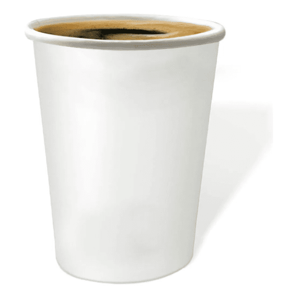 Vaso de Cartón Blanco 8 oz con Tapa | 50 Piezas | Para Café y Bebidas Calientes