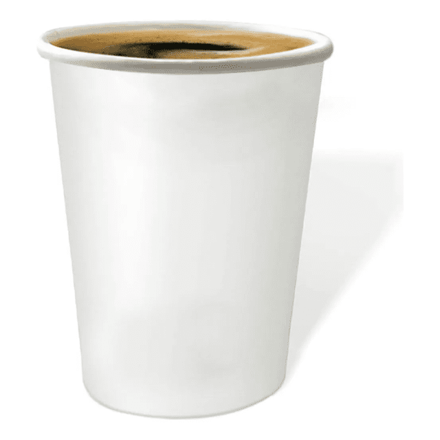 Vaso Cartón Blanco 08 oz MCC Modelo Clásico Estilo Liso Tipo Desechable 50 Piezas