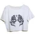 thumbnail image 1 of T-shirt Imprimé à Col Rond pour Femmes Haut à Manches Courtes et Col Rond, 1 of 1