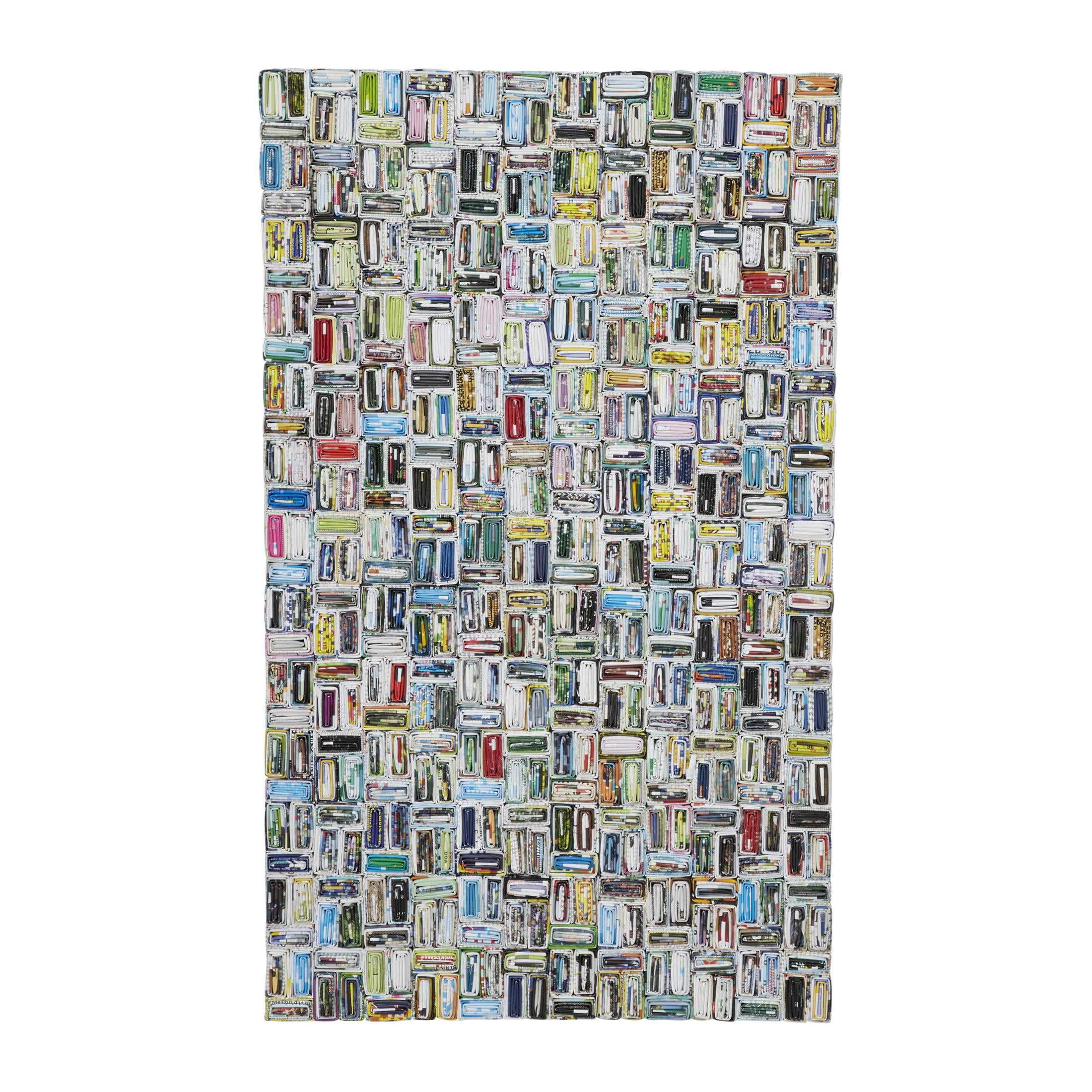 DecMode Multi Colored Paper Handmade Recycled Magazine Abstract Wall Decor
