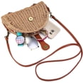 thumbnail image 3 of Bolso de paja para hombro, bolso de playa de verano, bolso cruzado de paja para mujer, bolso de rafia tejido a mano, bolso de cesta, bolso de playa de verano, bolso tejido para mujer para viajes de, 3 of 6