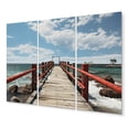 thumbnail image 2 of Designart "Perspective Black Beach Pier II" Nautical & Beach Metal Wall Décor Set, 2 of 5