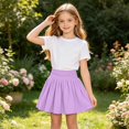 thumbnail image 6 of ATOGUTA Tennis Skirts for Girls Purple A Line Skirt with Built-in Shorts Athletic School Uniform Skirts for Teen 5T-16, 6 of 7