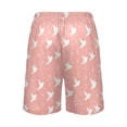 thumbnail image 3 of Men's Pajama Shorts Bottoms with Pockets Soft Lightweight Lounge Sleep Wear White Flying Birds, 3 of 6