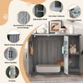 thumbnail image 5 of Cat Litter Box Cabinet with Power Outlet, Hidden Litter Box Enclosure for Automatic Litter Boxes, with Litter Catcher and Adjustable Storage Shelves, Gray, 5 of 11