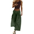 thumbnail image 2 of BLOCLOALO Wide Leg Pants Stretchy Pants for Women Women's Loose Wide Leg Track Pants Pockets Elastic Waist Hiking Pants Womens Pants with Pockets Women's Athletic Pants Womens Drawstring Pants Green L, 2 of 8