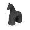 thumbnail image 3 of Decorative Figurine Horse Sculpture  Handmade Pottery Cement  Modern Casual Style  Home Office Living Room Bedroom Decor Accent  Shelf Mantel Tabletop Art Statue - 9" Black, 3 of 11