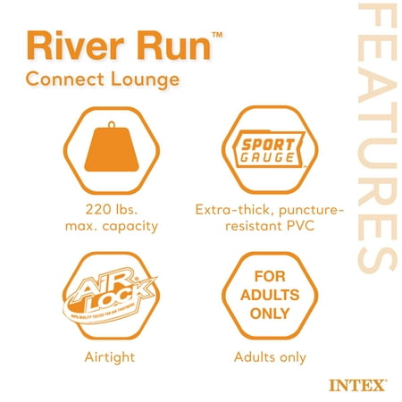 Intex - Lounge Inflatable 1 Person Floating Tube - Multi