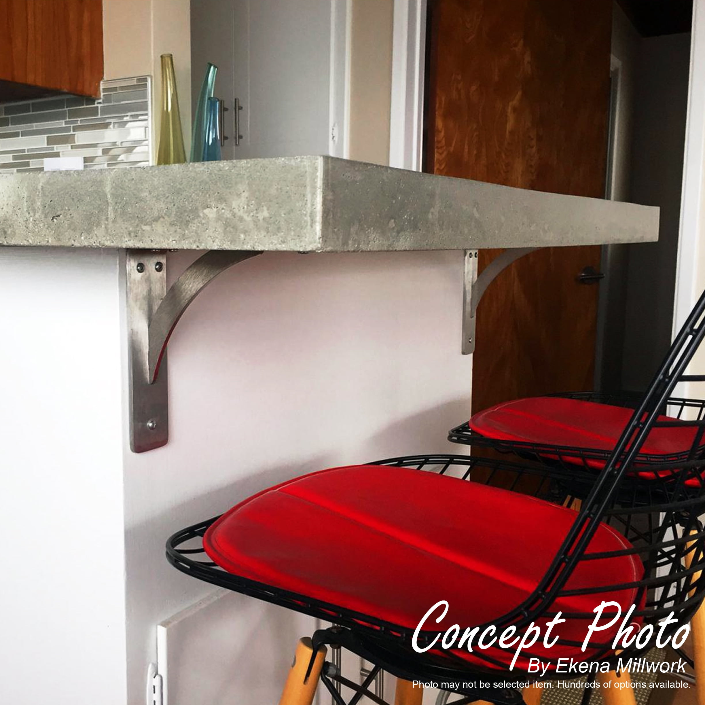 Ekena Millwork 2"W x 11"D x 11"H Bradford Steel Bracket, Hammered Gray