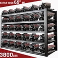 thumbnail image 3 of PMKES 65" Wide Garage Shelving Unit, 30" D Heavy Duty Garage Storage Shelves,3000 LBS Capacity, 5 Tier Industrial Adjustable Shelves for Basement Warehouse, 3 of 6