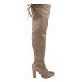 thumbnail image 4 of Knee-1 Women's Chunky Heel Over the Knee Casual Dress Fashion Boots Shoes ( Taupe, 8.5), 4 of 5